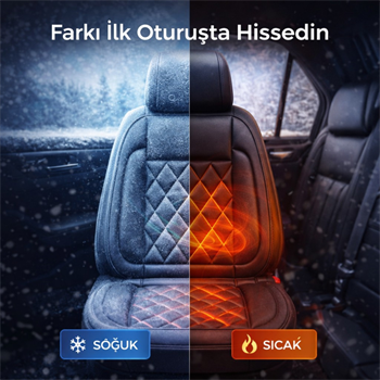 Polham 12V Isıtmalı Araç İçi Koltuk Minderi – 65°C’ye Kadar Güçlü Isıtma | Çakmaklık Girişli | Tak-Çalıştır