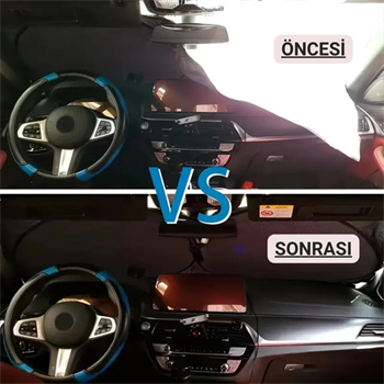 Polham 150x70 CM Universal Araç İçi Ön Cam Güneş Koruyucu Branda, Sedan, Suv ve Hatchback Uyumlu, UV Engelleyici
