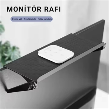 Polham 22x11 CM TV Üstü Kumanda, Modem, TV Kutusu Rafı, Monitör, Notebook Uyumlu Düzenleme Rafı