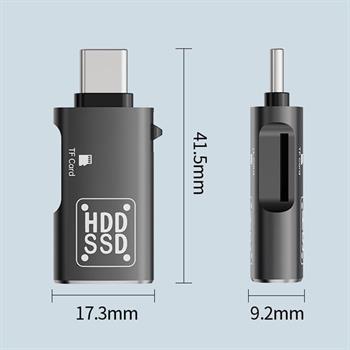 Polham 2in1 Type C To TF Kart ve USB Çevirici OTG Adaptör, Şarj ve Data Aktarım OTG Çeviricisi, Yüksek Hızlı