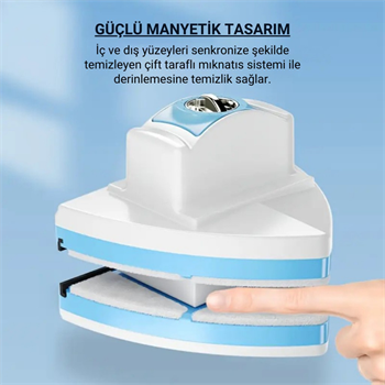 Polham 3-30 MM Çift Cam Uyumlu Ev ve Ofis Manyetik Cam Temizleyici, Çift Taraflı, Güvenli İpli Süper Etkili Cam Temizleyici