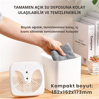 Polham 3 Litre Ultrasonik Hava Nemlendirici, Buhar Makinası Sprey, Koku Eklenebilir Çift Püskürtmeli Nemlendirici