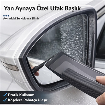 Polham 30CM Premium Silikon Araç Kurulama Sileceği – İz Bırakmaz, Çizmez,Cam, Ayna ve Duşakabin Uyumlu
