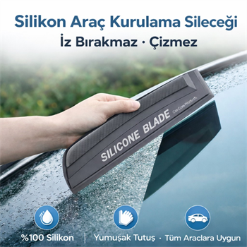 Polham 30CM Premium Silikon Araç Kurulama Sileceği – İz Bırakmaz, Çizmez,Cam, Ayna ve Duşakabin Uyumlu
