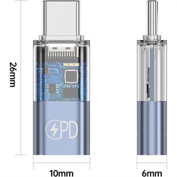 Polham 30W Şarj Destekli Lightning to Type C Çevirici Dönüştirici Adaptör, Şarj ve Veri Aktarım Çevirici