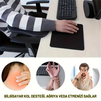 Polham 360 Derece Dönebilen Sıkıştırmalı Kol Dayama Pedi, Masa, Sandalye İçin Kol Desteği, Ayarlanabilir