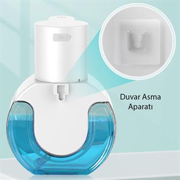 Polham 420ML Otomatik Sensörlü Sabunluk Köpük Makinesi, Tüm Sıvılar İçin Köpük Makinası, Şarjlı Duvar Askılı