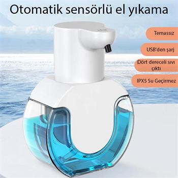 Polham 420ML Otomatik Sensörlü Sabunluk Köpük Makinesi, Tüm Sıvılar İçin Köpük Makinası, Şarjlı Duvar Askılı