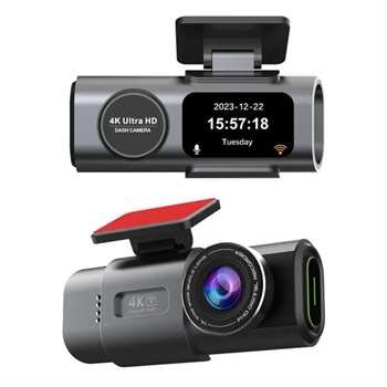 Polham 4K Ön ve Arka Kameralı Araç Kamerası, Wifi, Dahili GPS, G Sensörlü,Gece Görüşlü Araç Kamerası