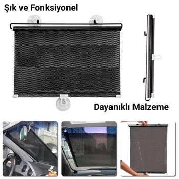 Polham 58x125 Cm Geri Çekilebilen Araç İçi Ön Cam Güneşlik, Ev Tipi Cam Güneşlik UV Engelleyici Perde