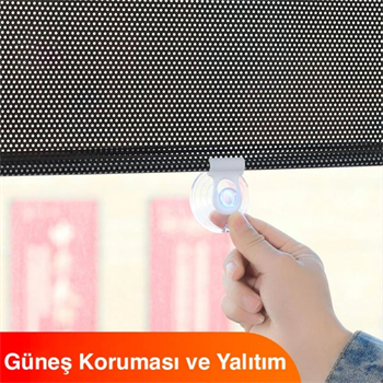 Polham 68x125 Cm Geri Çekilebilen Araç İçi Ön Cam Güneşlik, Ev Tipi Cam Güneşlik UV Engelleyici Perde