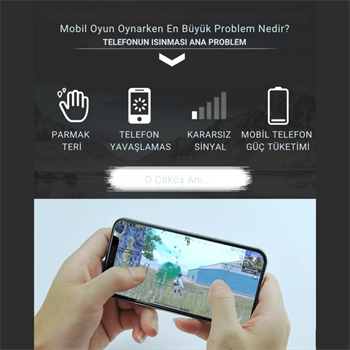 Polham 700mAh Şarjlı RGB Işıklı Sessiz 6000RPM Telefon Soğutucu Fan, Universal 3 Vitesli Süper Soğutucu