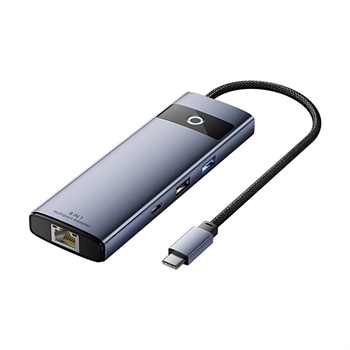 Polham 8in1 100W Type C Çoğaltıcı Hub, 2x USB, 2x PD Type C, 1x TF/SD, 1x 4K HDMİ, 1x RJ45 Çoğaltıcı Adaptör