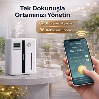 Polham Akıllı Aroma Difüzörü 200ML Profesyonel Koku Makinesi | 300m² Etkili | Zaman Ayarlı l Telefon Kontrollü