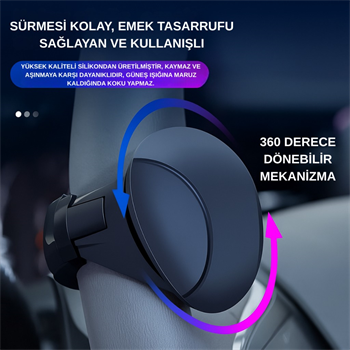 Polham Araç Direksiyon Topuzu 360 Dönebilir, Direksiyon Çizmez, Tüm Araç Direksiyonlarına Uyumlu