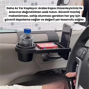 Polham Araç İçi Araba Camı Kapı Yanı Organizer, Bardak, Telefon Tutuculu, Cüzdan Organizer, Çok İşlevli