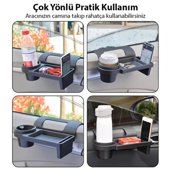 Polham Araç İçi Araba Camı Kapı Yanı Organizer, Bardak, Telefon Tutuculu, Cüzdan Organizer, Çok İşlevli