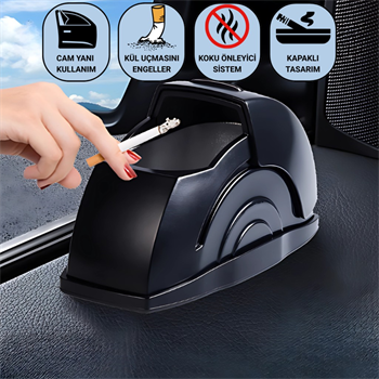 Polham Araç İçi Cam Kenarı Küllük, Kapaklı Kül Dağılma ve Koku Önleyici Küllük, Araç Kapı Küllüğü