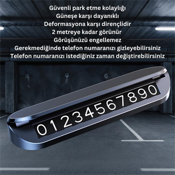 Polham Araç İçi Geçici Park için Telefon Numaratörü, Forforlu Açılıp Kapanabilen Numaratör
