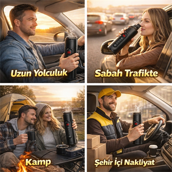 Polham Araç İçi Su Isıtıcı 470 ML – Dijital Sıcaklık Göstergeli Taşınabilir Termos | 12V Çakmaklık Uyumlu, Hızlı Isıtma, Sızdırmaz Kapak