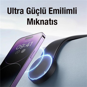 Polham Araç İçi Torpido Üstü, Cam ve Ekrana Yapışan Katlanabilir Manyetik Telefon Tutucu, Masaüstü Tutucu
