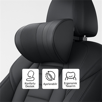 Polham Ayarlanabilir Ergonomik Boyun ve Baş Desteği Yastık / Konforlu Sürüş, Maksimum Destek, Universal