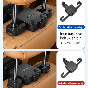 Polham Ayarlanabilir Ergonomik Boyun ve Baş Desteği Yastık / Konforlu Sürüş, Maksimum Destek, Universal