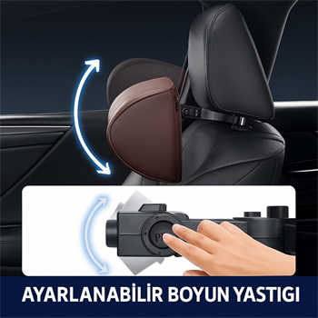 Polham Ayarlanabilir Ergonomik Boyun ve Baş Desteği Yastık / Konforlu Sürüş, Maksimum Destek, Universal