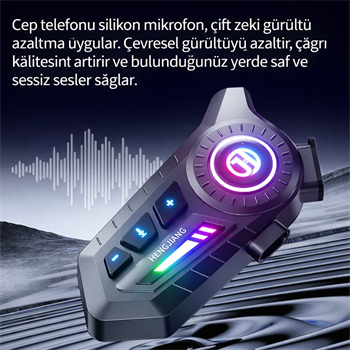 Polham BT6.0 Intercom Kask Kulaklık – IPX67 Su Geçirmez, Gürültü Engelleme, Çift Telefon Destekli, 500Mah Şarjlı