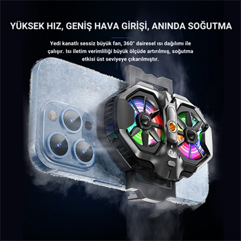 Polham Çift Fanlı 10.000 RPM Soğutucu | RGB LED Işık Efektli | Ultra Sessiz Çalışma | Oyuncular & Yayıncılar İçin