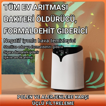 POLHAM Dijital Göstergeli Hava Temizleme Cihazı – HEPA Filtre + Aktif Karbon ,Negatif İyon ,Toz, Polen %99 Temizleme