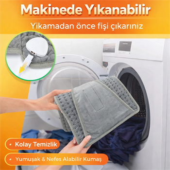 Polham Elektrikli 3 Kademe Isı – Zaman Ayarlı Isıtmalı Korse, Bel, Sırt, Omuz, Karın, Bacak Diz Isıtıcı Kemer