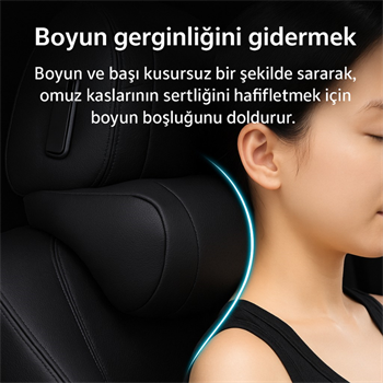 Polham Ergonomik Premium Araç Boyun Yastığı – Delikli Nefes Alabilen Yapı, Tüm Araçlara Uyumlu, Ortopedik Yastık