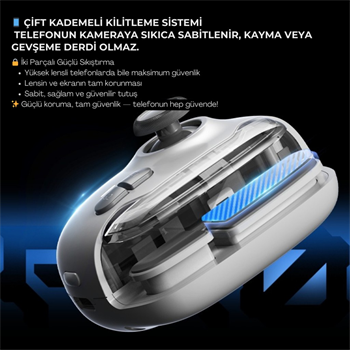 Polham iOS & Android Uyumlu Type-C Mobil Oyun Kolu | Pro Joystick | 400mAh Bataryalı Gamepad, Tak Çalıştır