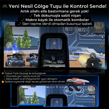 Polham iOS & Android Uyumlu Type-C Mobil Oyun Kolu | Pro Joystick | 400mAh Bataryalı Gamepad, Tak Çalıştır
