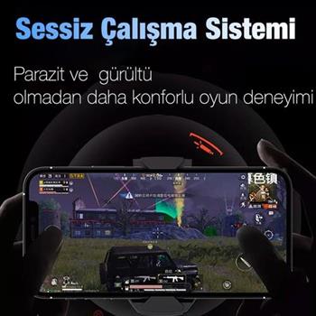 Polham Işıklı Turbo Hızlı Sessiz Telefon Soğutma Fanı, Gamer Oyuncu Radyatör Soğutucu