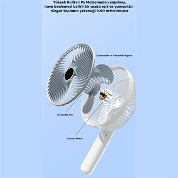 Polham Klipsli Masaüstü Vantilatör, Portatif, Taşınabilir Hafif Fan Ofis Ev İçin Mini Fan Vantilatör