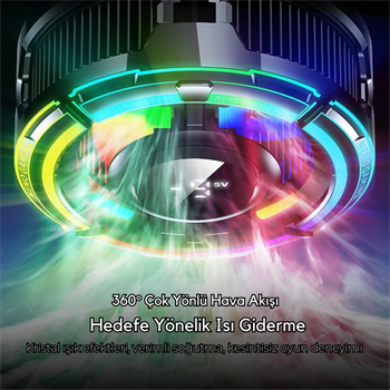 Polham Magsafe ve Klipsli RGB LED Süper Soğutucu | 6000RPM Ultra Hızlı Fan | Dijital Ekranlı Isı Göstergeli