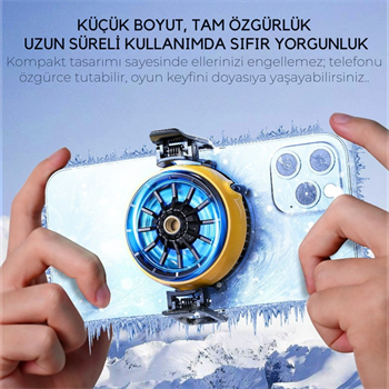 Polham Mandallı Süper Hızlı Fanlı Oyuncular için Telefon Soğutma Fanı, Ultra Güçlü ve Sessiz Soğutucu