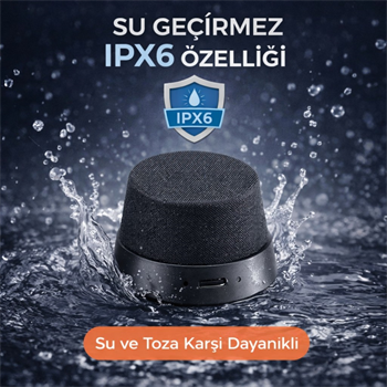 Polham Manyetik Mini Bluetooth Hoparlör – IPX6 Su Geçirmez Taşınabilir Güçlü Bass Stereo Speaker