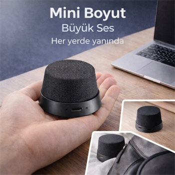 Polham Manyetik Mini Bluetooth Hoparlör – IPX6 Su Geçirmez Taşınabilir Güçlü Bass Stereo Speaker