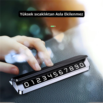 Polham Metal Araç İçi Geçici Park için Telefon Numaratörü, Gizlenebilir Araç Numaratörü, Manyetik Numaralı