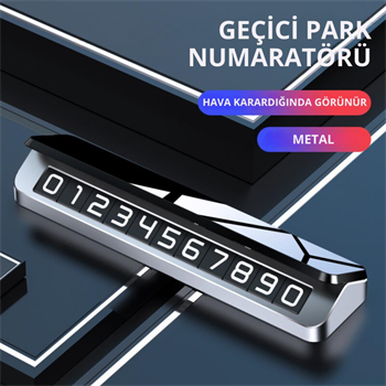 Polham Metal Araç İçi Geçici Park için Telefon Numaratörü, Gizlenebilir Araç Numaratörü, Manyetik Numaralı
