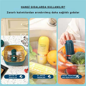 Polham Meyve ve Sebze Yıkama Dezenfekte Makinası, Bakteri, Virüs, Tarım İlacı Pestisit Temizleyici, Ozon Temizleyici
