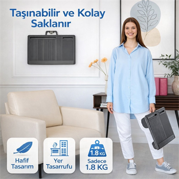 Polham Minderli Bilek Destekli Telefon Tutuculu Mouse Padli Taşınabilir Laptop Masası – Dizüstü Çalışma Sehpası