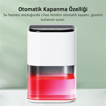 Polham Otomatik 2 Litre Banyo,Mutfak, Çamaşır Odası İçin Nem Alma Cihazı, Rutubet, Küf ve Nem Engelleyici
