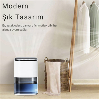 Polham Otomatik 2 Litre Banyo,Mutfak, Çamaşır Odası İçin Nem Alma Cihazı, Rutubet, Küf ve Nem Engelleyici