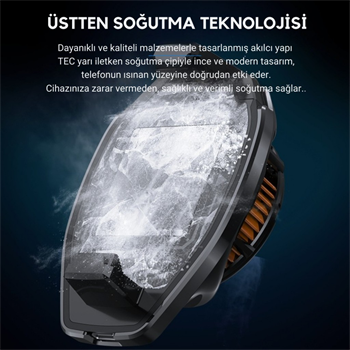 Polham Oyuncular ve Yayıncılar İçin Telefon Soğutucu | RGB LED Işıklı Tasarım | 4500 RPM Turbo Fan | Tripod Uyumlu Sessiz Soğutma