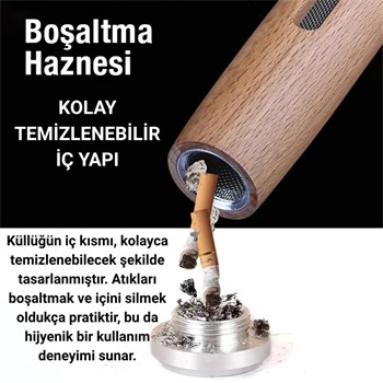 Polham Pipo Tipi Taşınabilir Tüm Sigaralara Uyumlu Küllük, Ev, Ofis, Araç ve Açık Alan İçin Mini Küllük