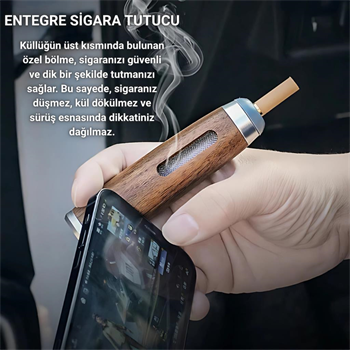 Polham Pipo Tipi Taşınabilir Tüm Sigaralara Uyumlu Küllük, Ev, Ofis, Araç ve Açık Alan İçin Mini Küllük